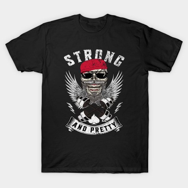 Strong And Pretty Vintage Motivation T-Shirt by Raeus